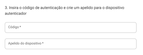 Autenticação MFA 3