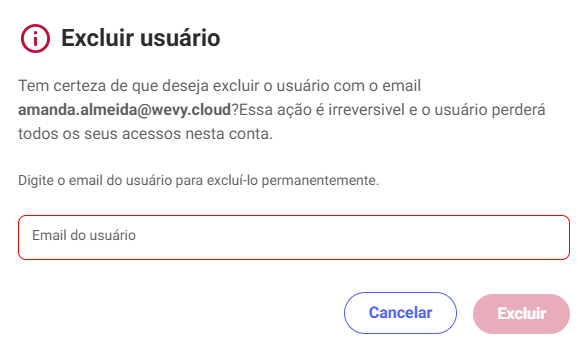 Excluir Usuário