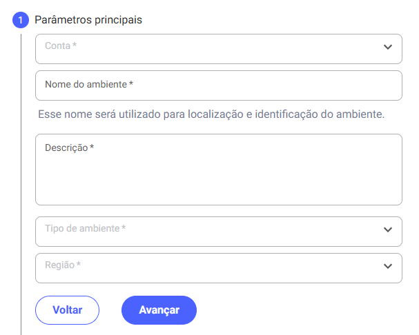 Parâmetros Principais