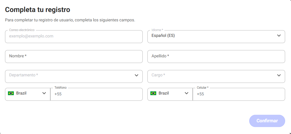 Completar registro