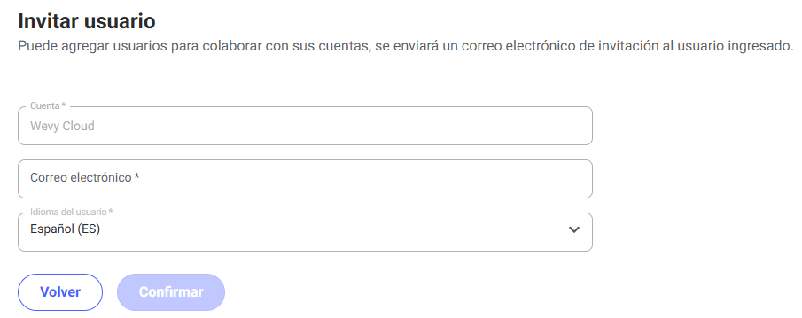 Formulario de invitación