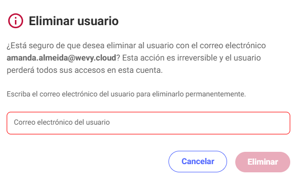Confirmación eliminar usuario