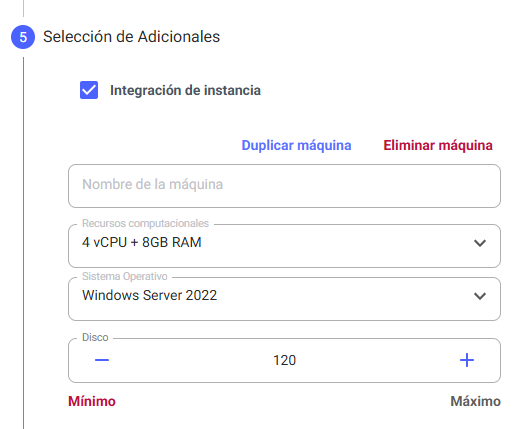 Selección de Adicionales