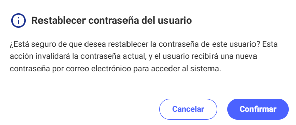 Confirmación restablecer contraseña