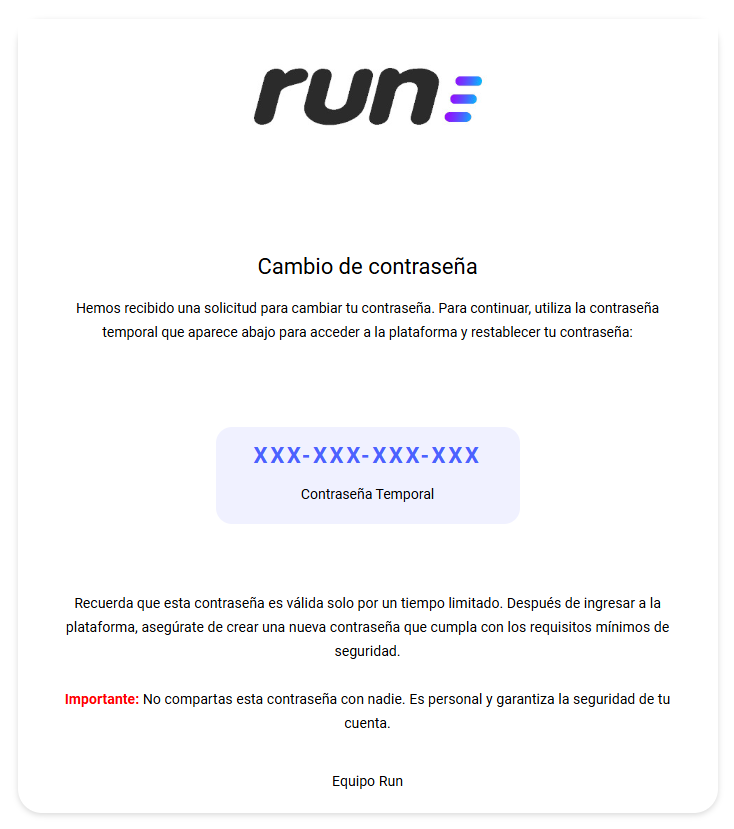 Cambio de contraseña